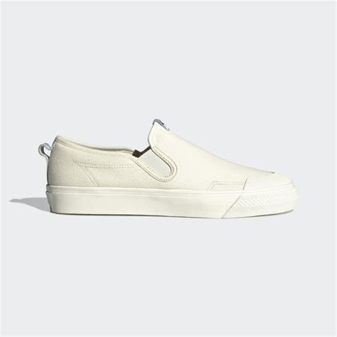 adidas nizza white slip on.